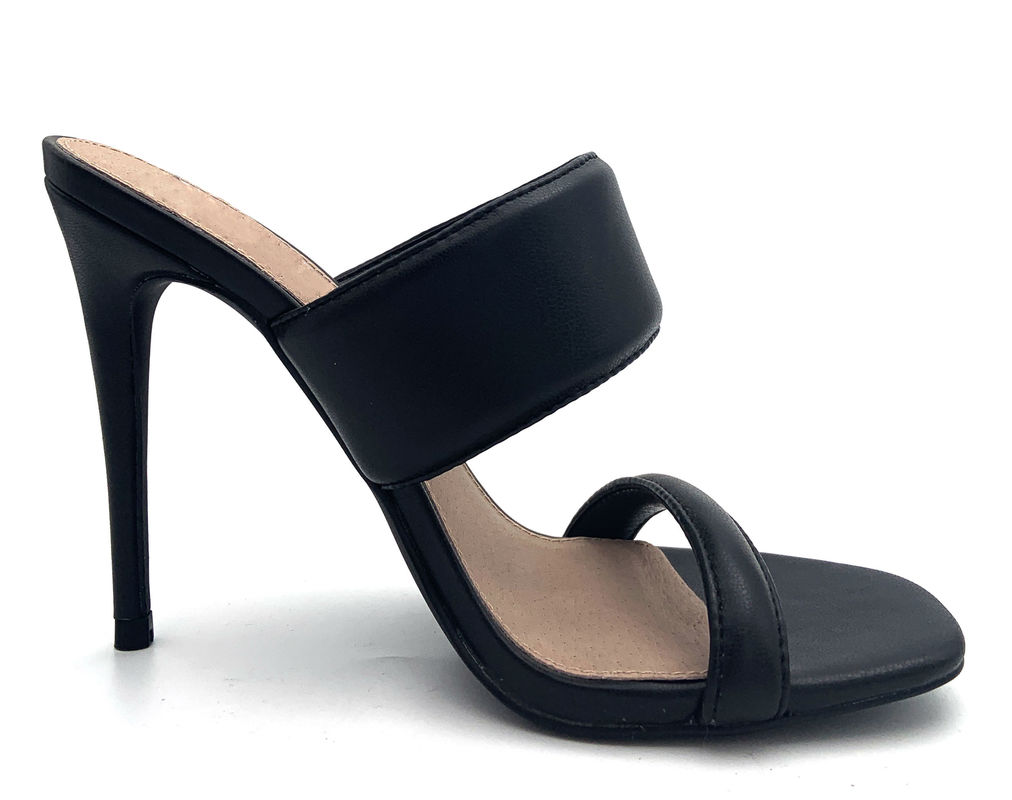 Kobiety bez pleców Mule Heels With Block Heel Stiletto Heel Type